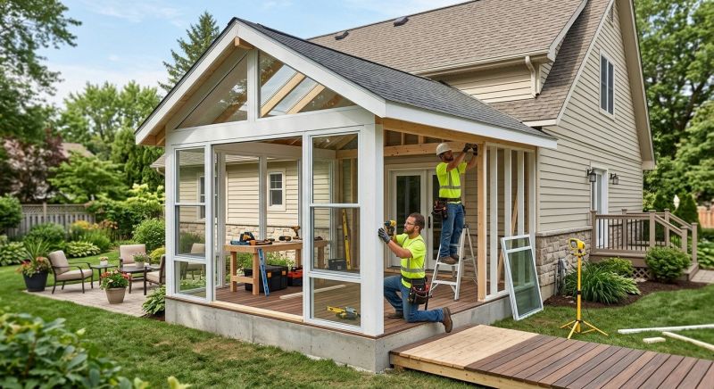 Porch Enclosure Installation in Charlotte, NC